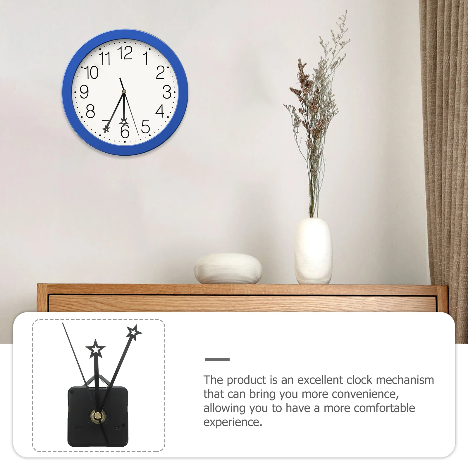 

2 Sets High torque DIY Clock Movement Mechanism Kit Wall Parts Repair Plastic Durability Practical