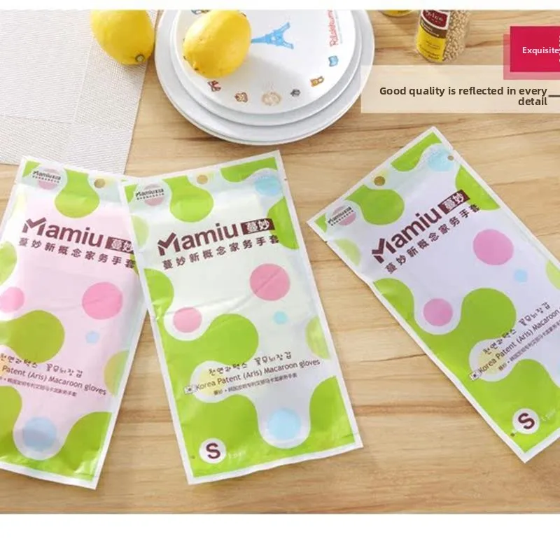 Single Layer Short Thin Plastic Gloves for Women Durable Kitchen Household Chores Gloves Easy to Clean Dishwashing Gloves