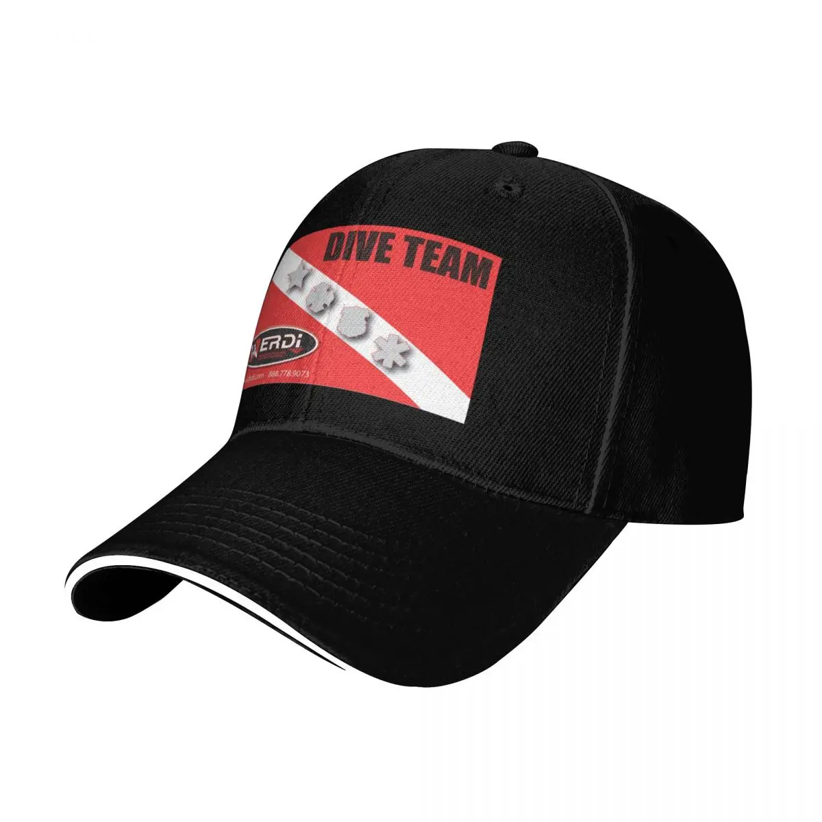 Emergency Response Diving International (ERDI) - Dive Team with Shields Baseball Cap Men Women Casual Summer Sport Sun Cap