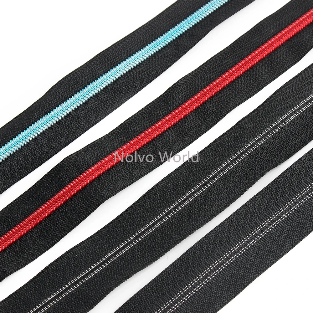 20/50/100Yards 5# 32mm Nylon Zipper Tape Coil Zippers Roll Slider Head For DIY Coat Bags Pocket Garment Repair Kits Accessories