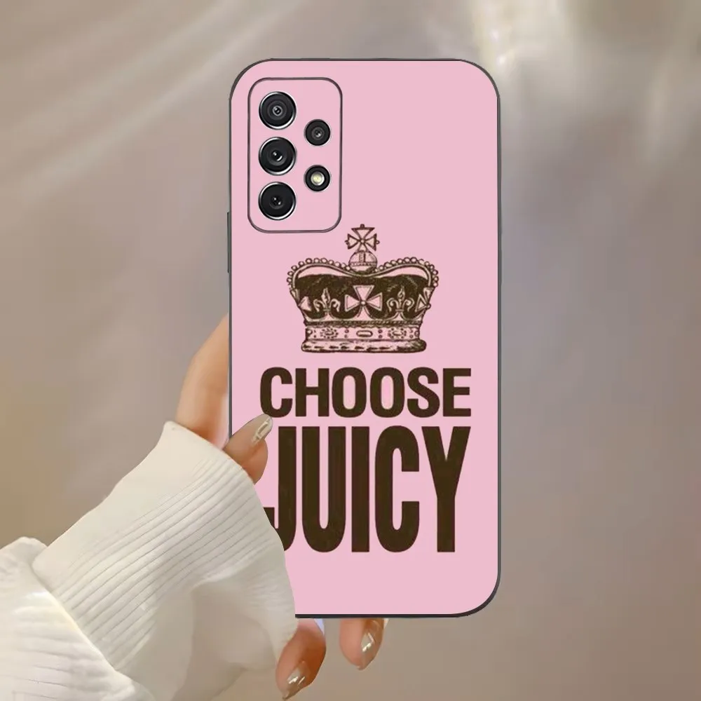 J-Juicy C-Coutures Phone Case For Samsung Galaxy A91,A80,A73,A72 ,A71,A53A52,A32 ,A31A22,A21s,A20,Black Cover