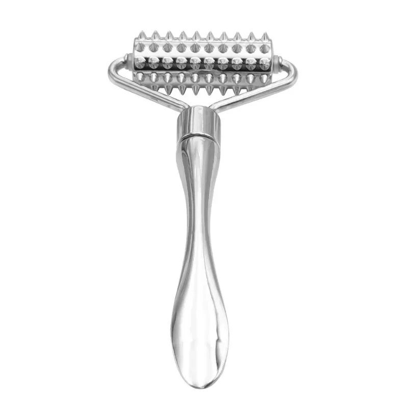 Zinklegering Microneedle Roller Facial Rimpel Remover Handmatige Massager Micropin Huidverzorging Beauty Tool Apparaat Dermaroller voor Gezicht