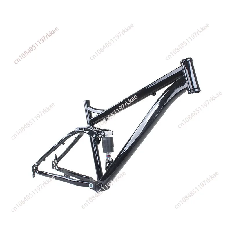26 Inch Disc Brake Mountain Bike Frame High Carbon Steel Full Suspension Mountain Bike Frame for Trail & Commute
