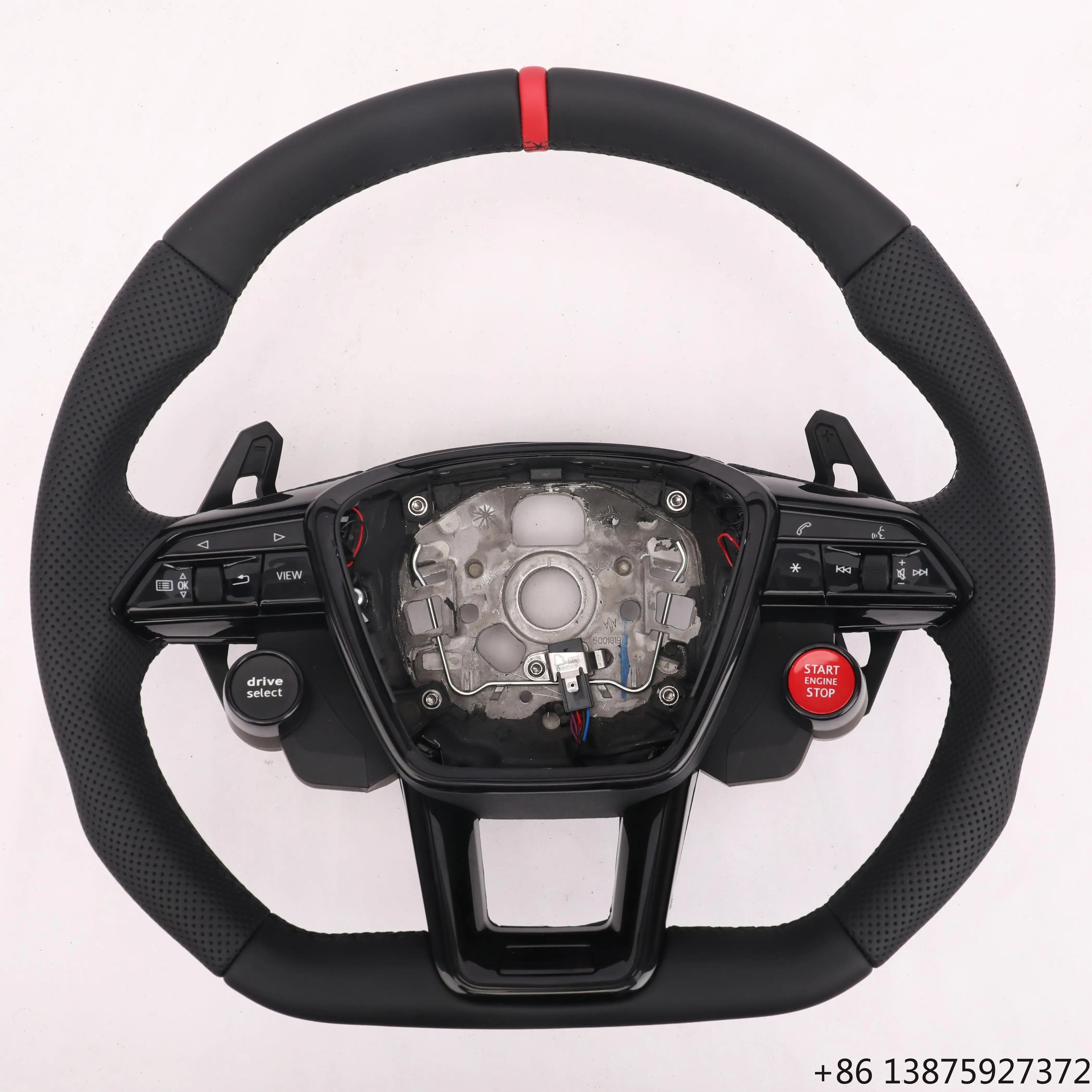 

With Start Button Half Perforated Leather Steering Wheel for RS A4 A5 A6 A7 S3 S4 S5 B9 B9.5 RS3 RS4 RS5 RS6 RS7 C7 C8