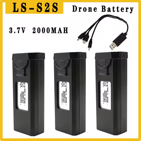 Original S2S Drones Battery 3.7V 2000mAh RC Qudcopter Battery Spare Part Battery For S2S Mini Drone Battery&nbsp;With&nbsp;Charger