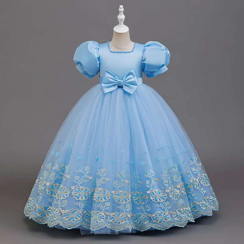 

Girls Lace Dress Skirt with Mesh Paneling Cross-Border Children's Clothing Princess Style Polyester Fiber Rabbit Fur Cotton I...
