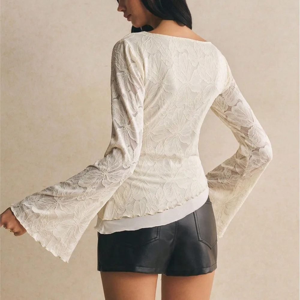MsChuh Autumn Women's Clothing Solid Color Blusas Long Sleeves Slim Top Comfortable Fashion Simple Style All-match Temperament