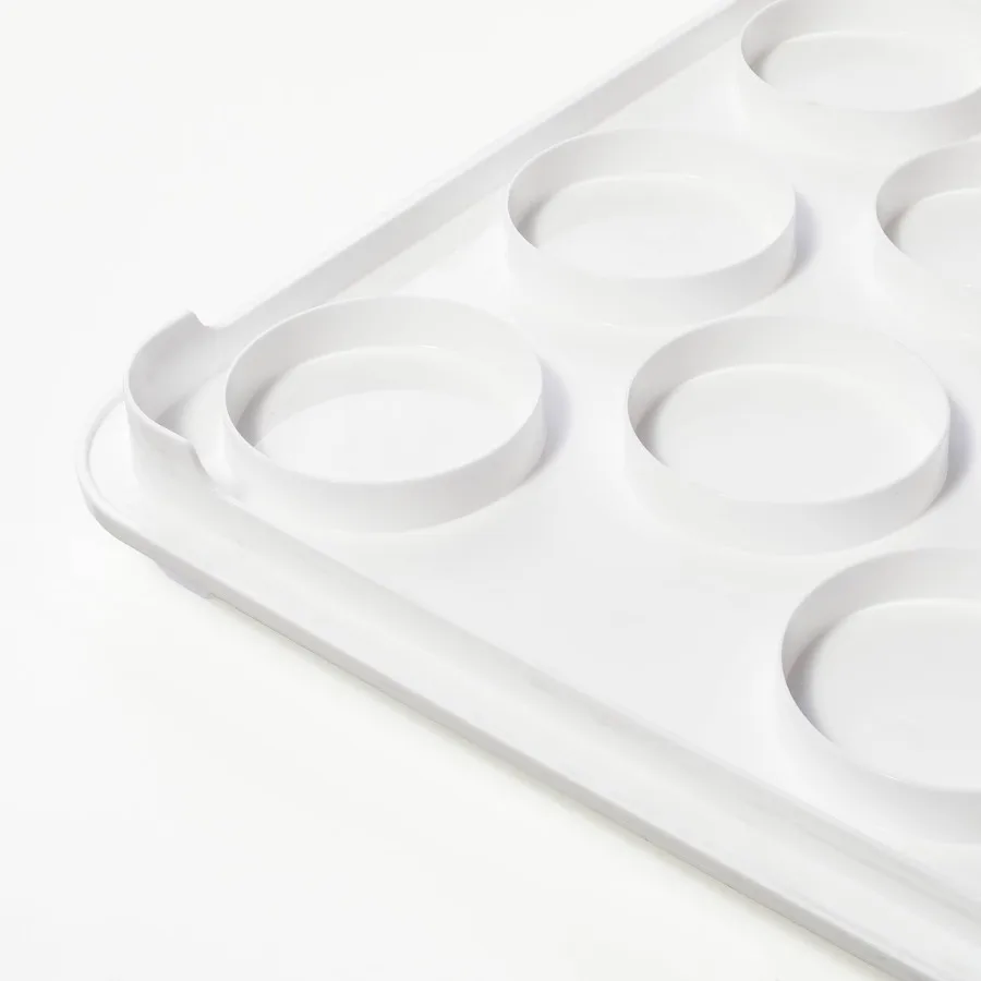 Plastic Rectangle Cupcake Carrier, Clear/White/Gray, Portable Transparent Cupcake Holder with Lid, Stackable Muffin Storage Container