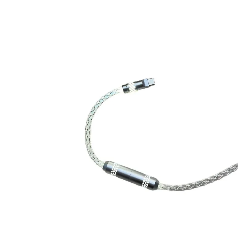 

Luminous hollow white light single crystal copper air plug cable 8K magnetic axis keyboard data cable charging cable