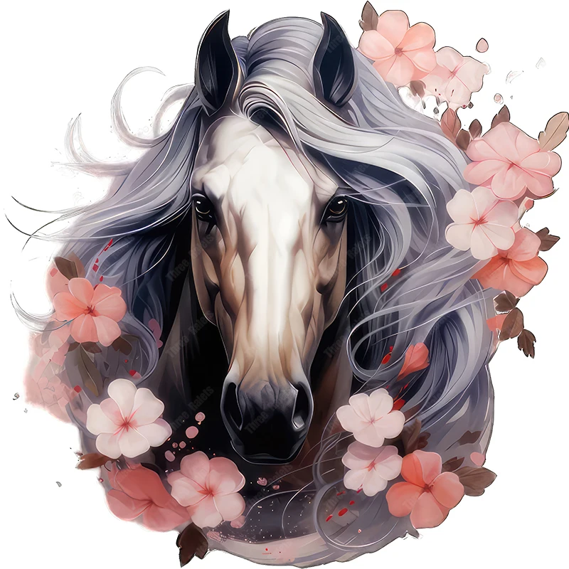 Изящные акварельные наклейки Three Ratels с изображением головы лошади, животные для украшения дома, наклейки на капот автомобиля