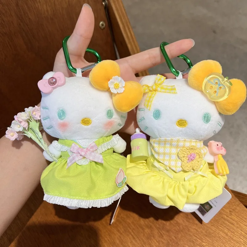Nuovo cartone animato Hellokitty portachiavi in peluche ciondolo borsa in peluche centinaia di cambiamenti di costumi serie peluche bambola giocattolo