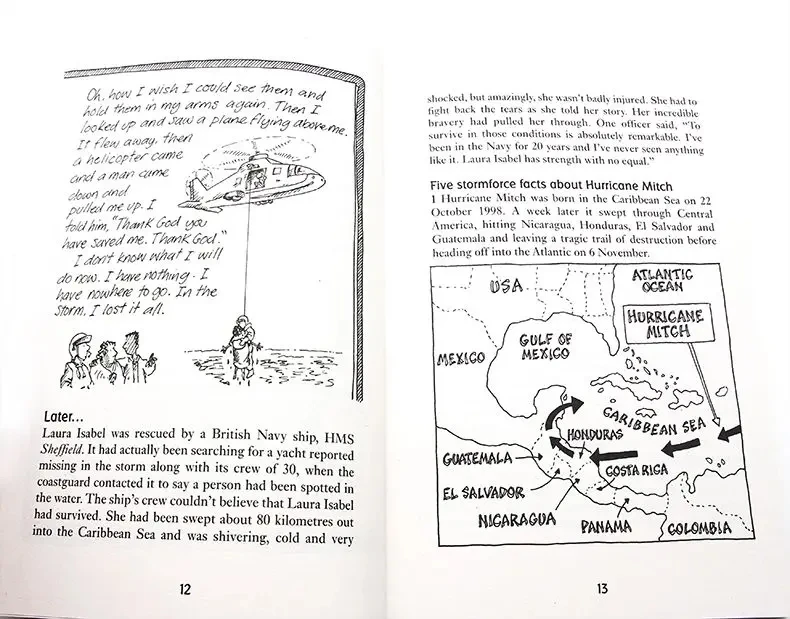 10 Books/Set Horrible Geography Kids Collection Library Box Set Children's Elementary Educational English Book With Comic