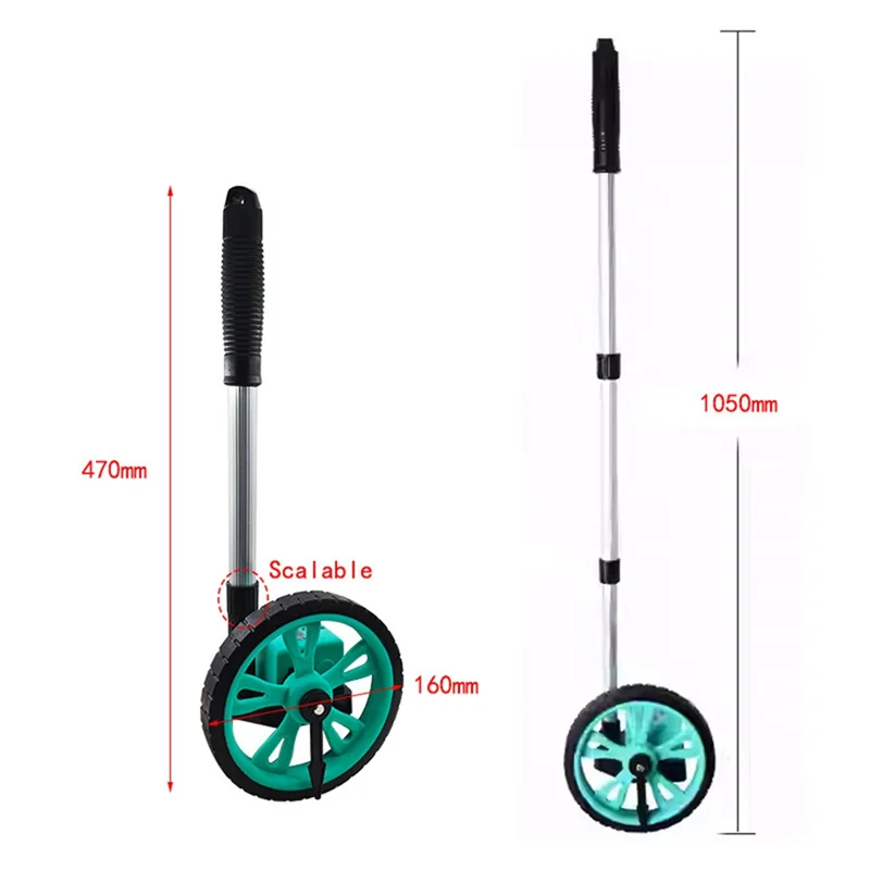 ABMI-Mechânico Digital Rolo Telêmetro Manual Operado Roda Telêmetro 9999.9M Ferramenta de Medição de Engenharia Régua,