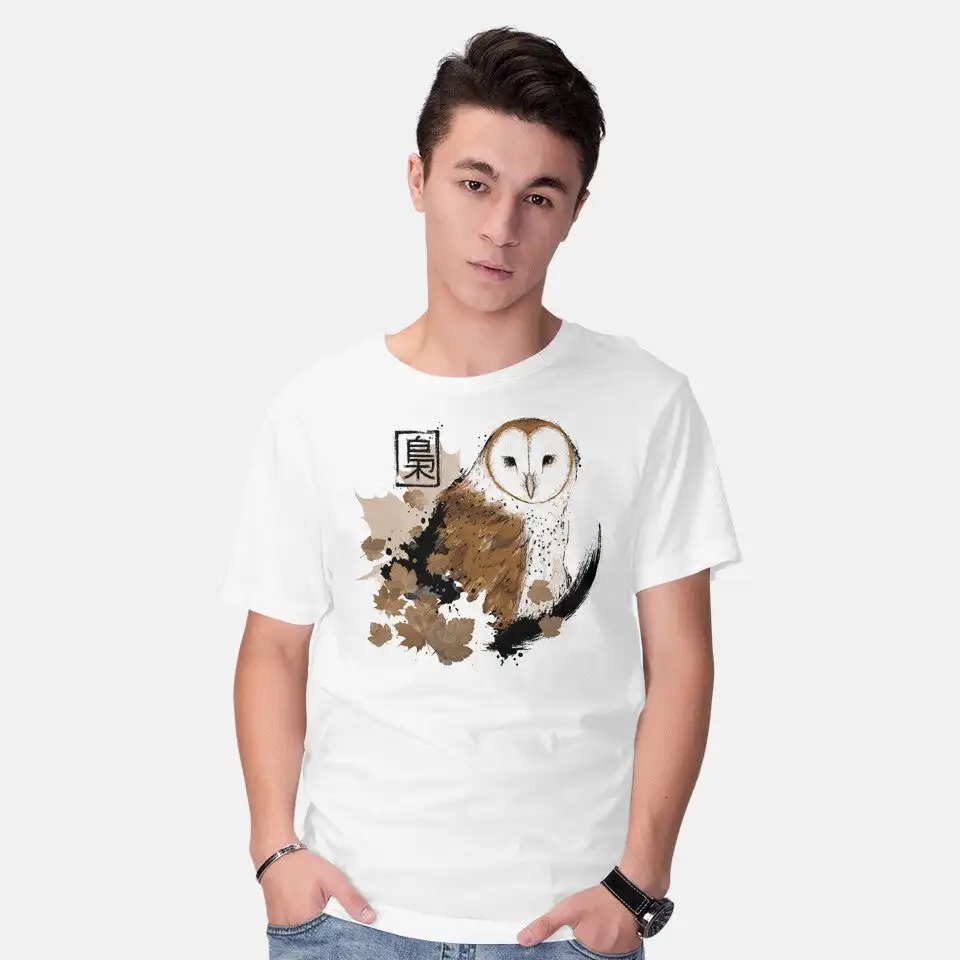 Barn Owl Unisex T-shirts for Man Woman Short Summer Tees Casual Cotton New Arrival Fashions Couple's Cloths