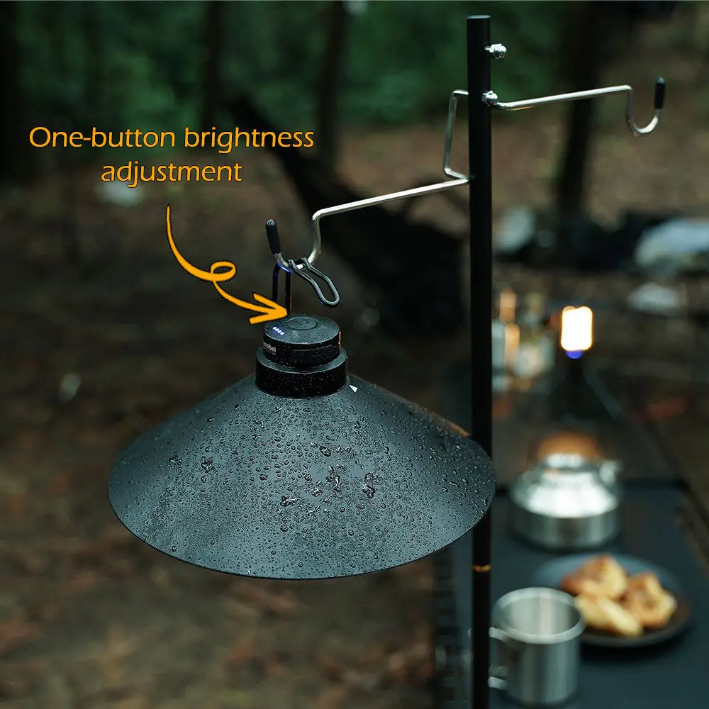 Retro Waterproof Camping Lantern, USB Rechargeable, Outdoor Lighting, LED Lamp, Portable, Atmosphere, Warm Tent