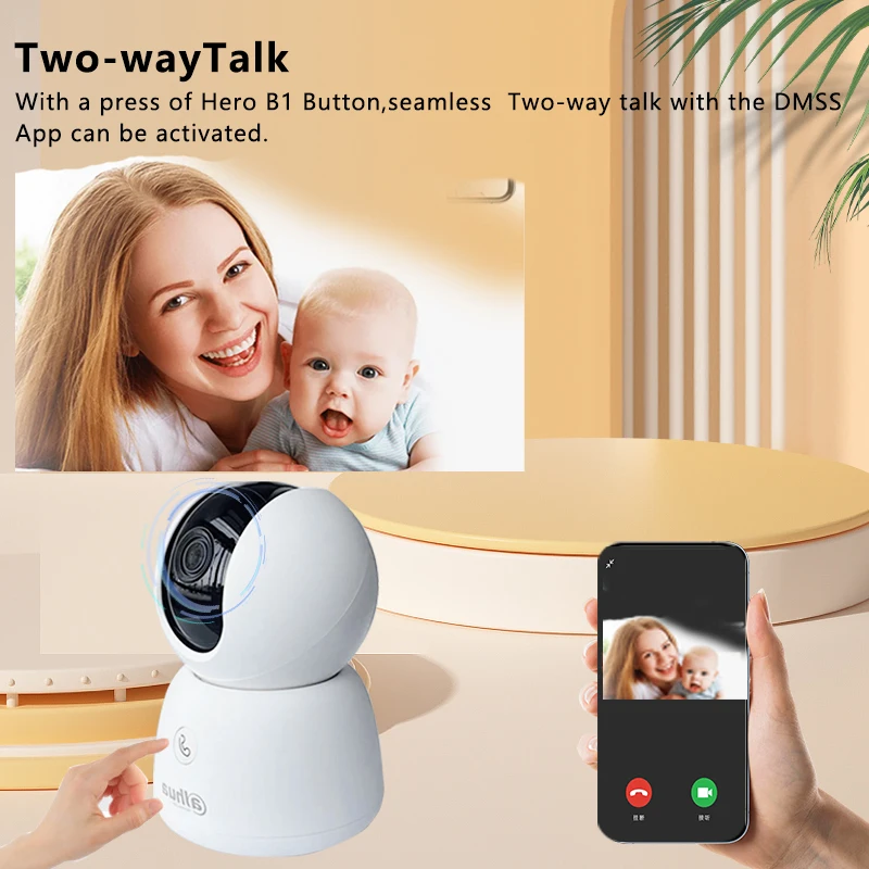 Dahua IPC-H5B NEW 5mp IP Camera Supppt Two Way Talk AI Human Pet Detection 360° Auto tracking IR model wifi surveillance camera
