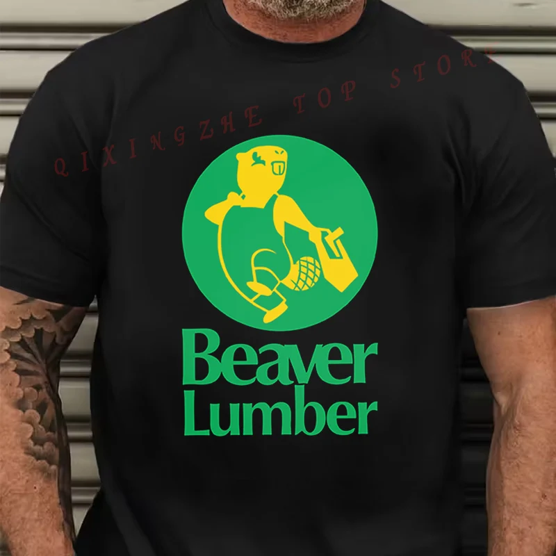 

Классическая футболка Beaver Lumber, новая мужская футболка из полиэстера, повседневная, удобная, дышащая, с круглым вырезом, с короткими рукавами, футболки