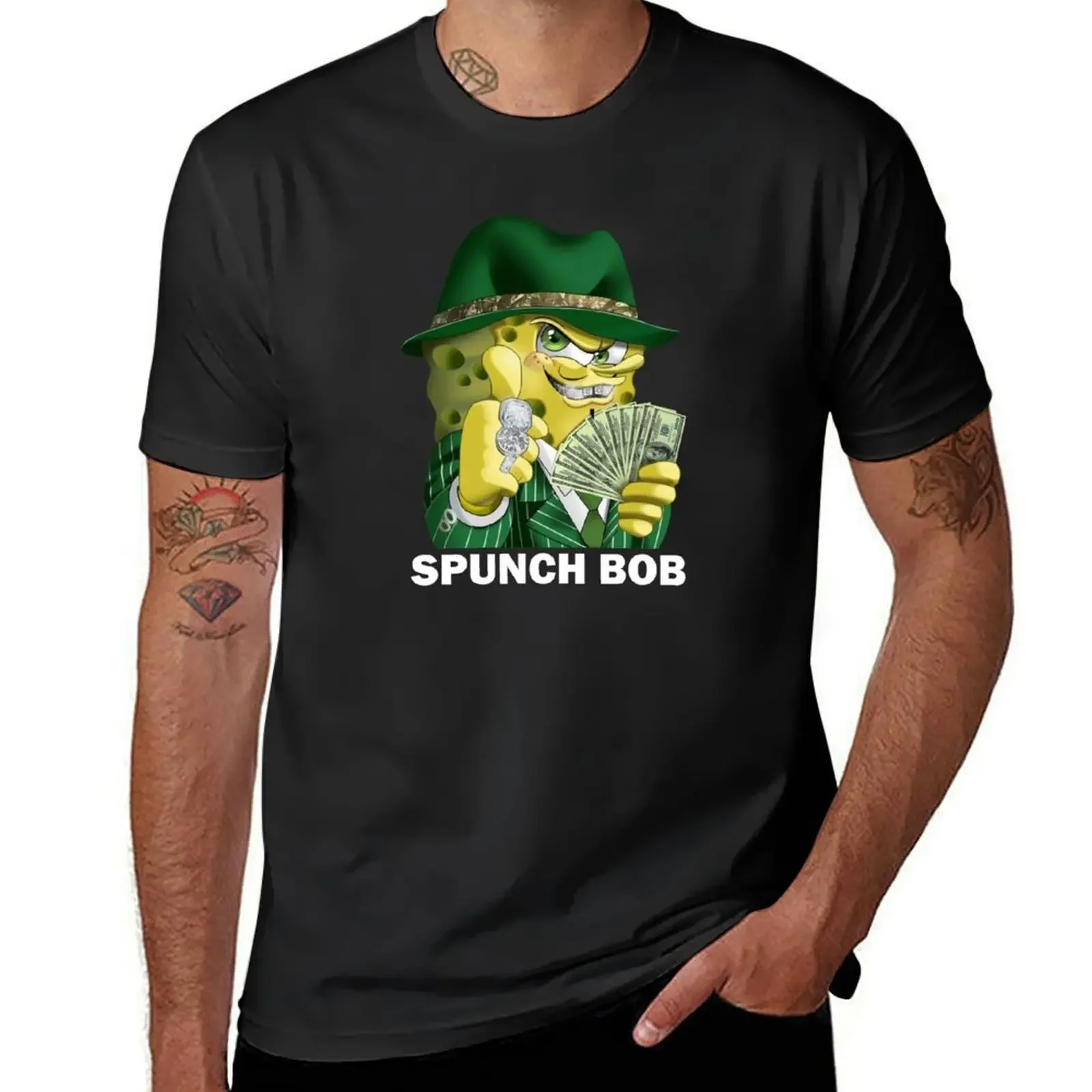 

Spunch bob funny T-Shirt oversized graphic tee graphics men t shirt