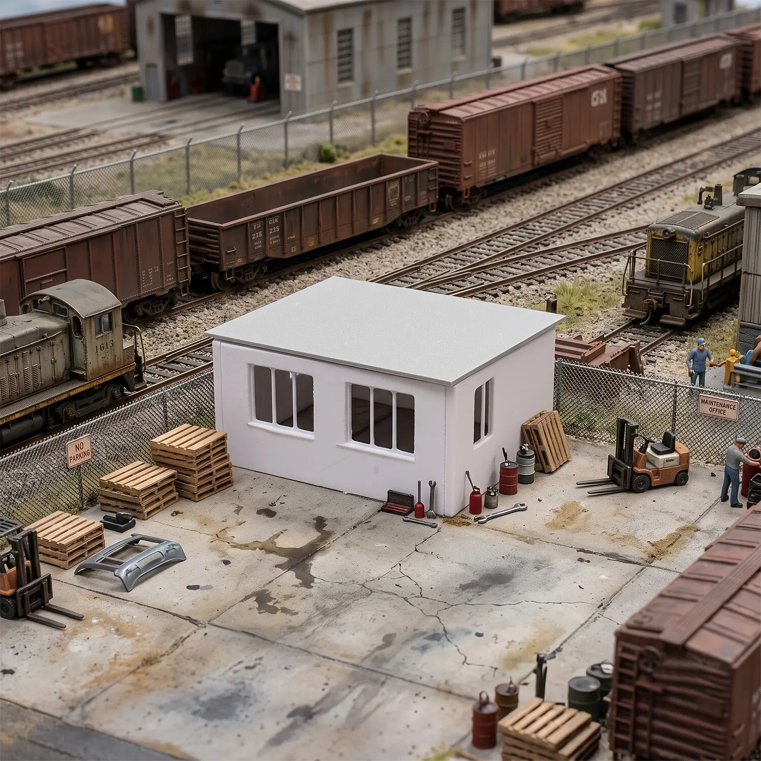 1:87 미니어처 철도 부스/역, 기차 트랙 장면용 흰 - 3D Printing Room 리뷰 및 가격