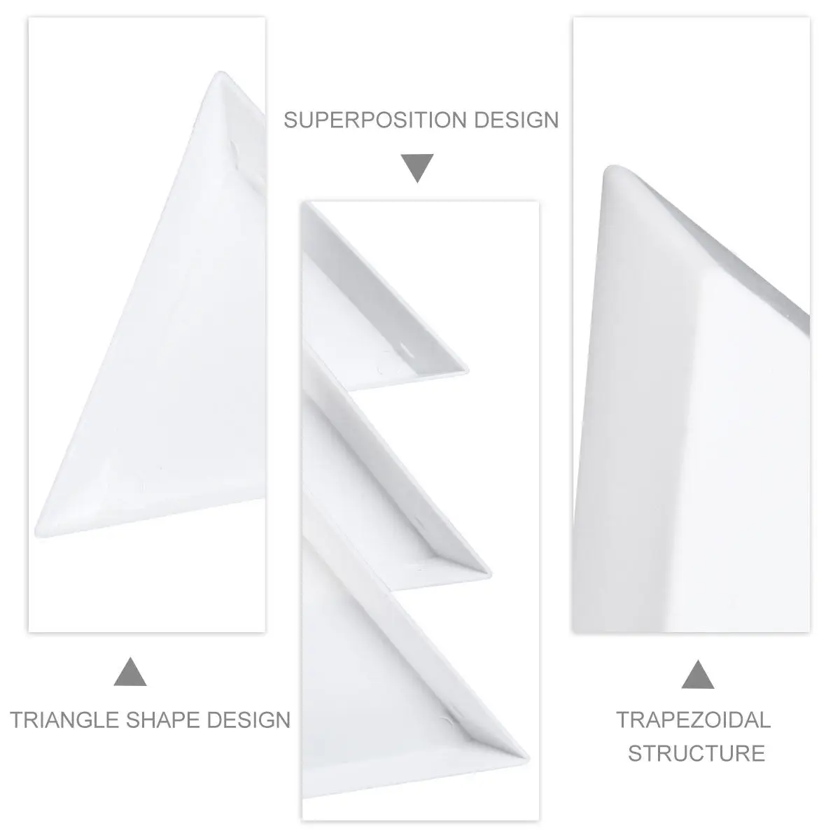 

20Pcs Triangular Plastic Jewelry Plates Bead Sorting Containers for DIY Crafts Mixing Tools Light Weight White