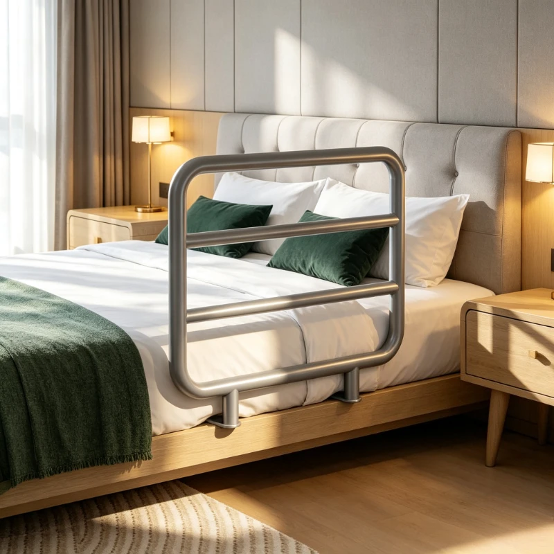 Anti-Slip Standing Assist Handle for Getting Up, No-Drill Bed Rail for Elderly, Safety Bed Guard for Seniors & Disabled Use