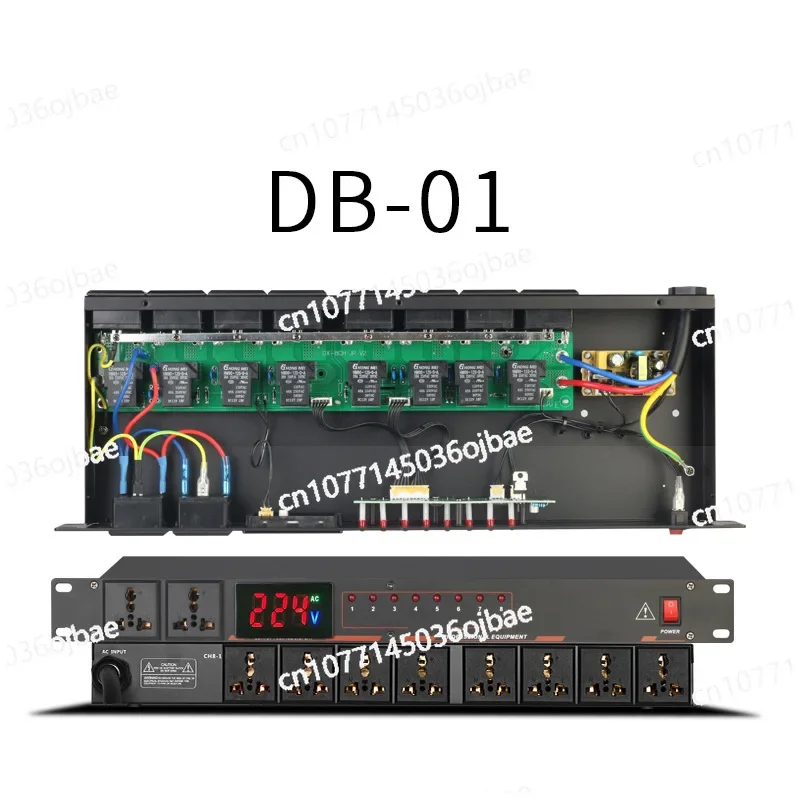 10-Way Power Sequencer 8-way High-power Amplifier Control Manager Socket Intelligent Electric Conference Display