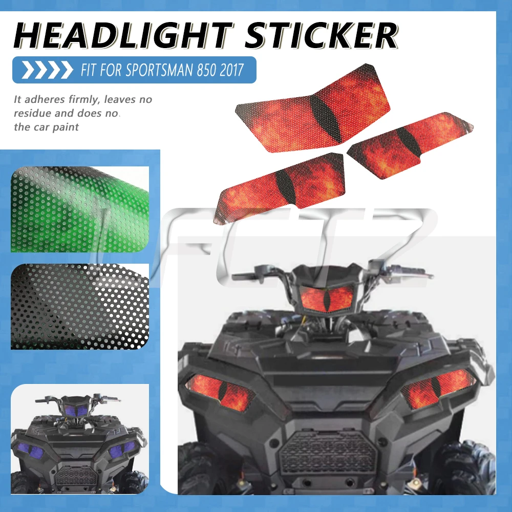 ATV Headlamp Decor Decal Sticker Headlight Protective Stickers Fit for Polaris Sportsman XP 1000 570 850 450 HO ACE 900 XC 17-24