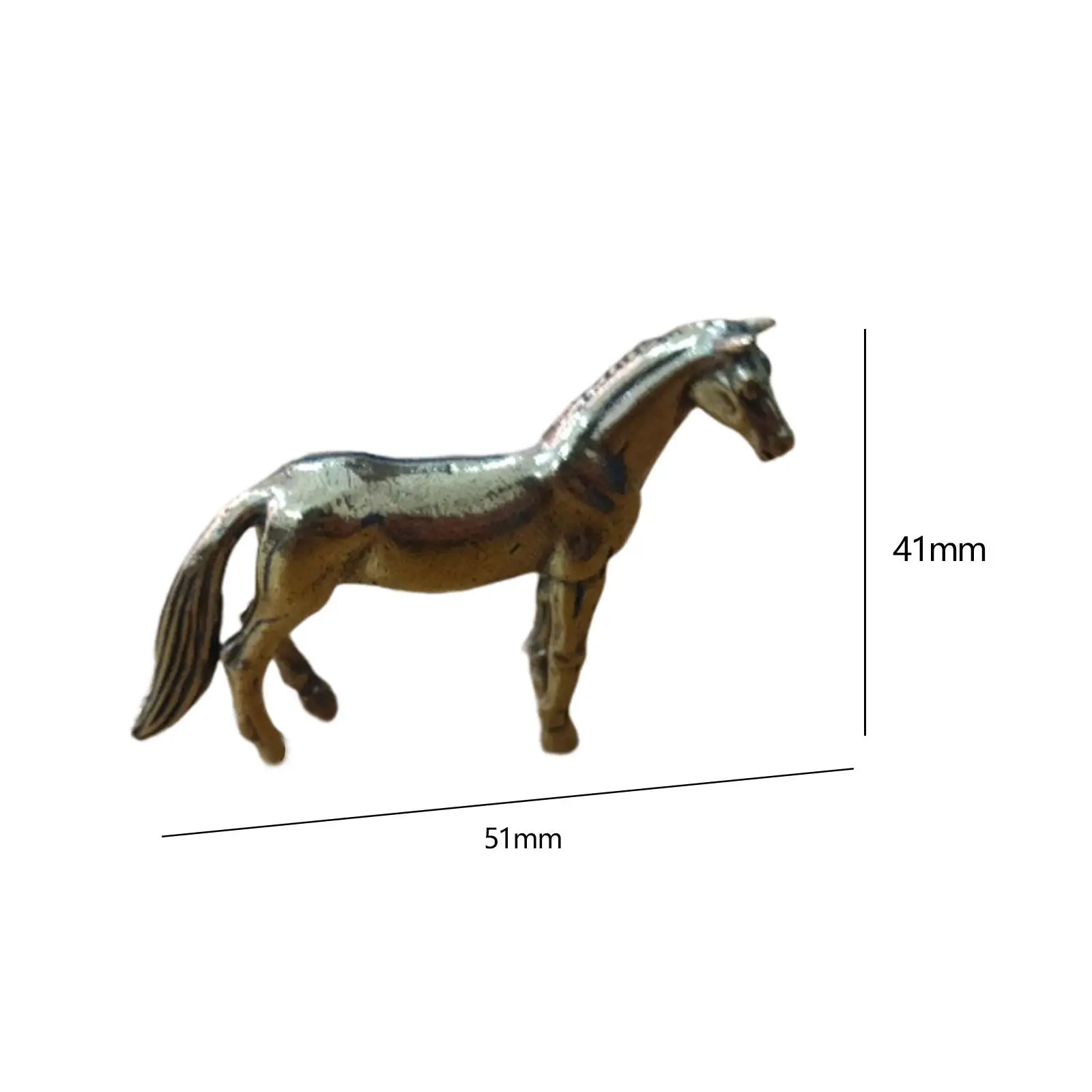 Western Cowboy Horse Sculpture Tabletop Copper Material Ornament for Farmhouse Style Home Decor