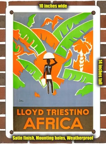 METAL SIGN - 1935 Lloyd Triestino Africa - 10x14 Inches