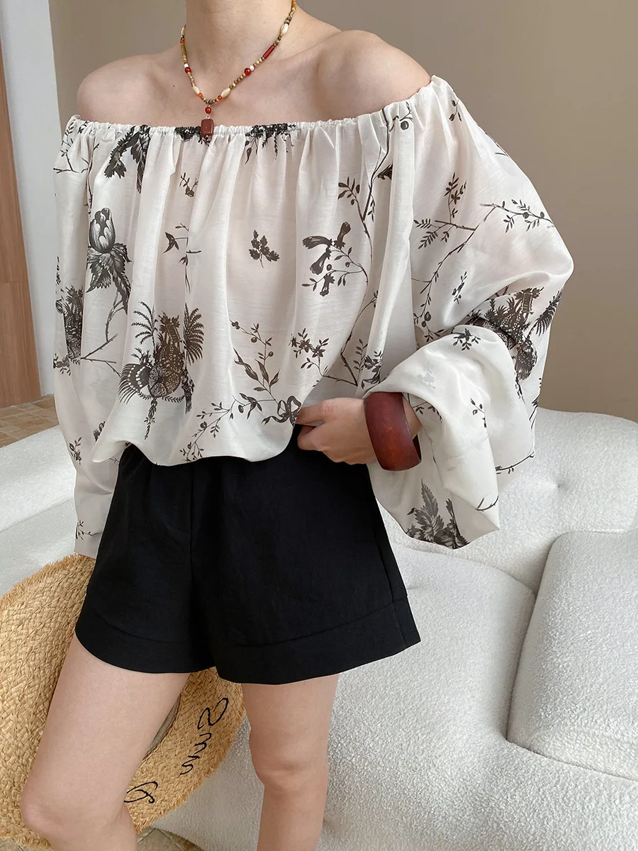 

Clear and Zen Inspired Design With A Two In One Collar And Floral Print Slightly Translucent Sunscreen Shirt