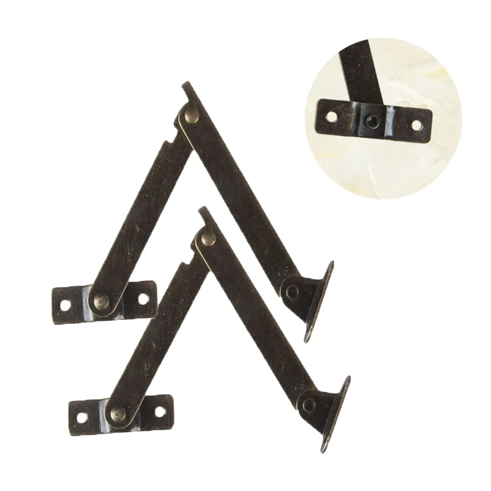 

2 Pcs Large Boxes Display Hinge Support Tripod New Chinese Style Decorative Durable Iron Hinges for Home Office Shop