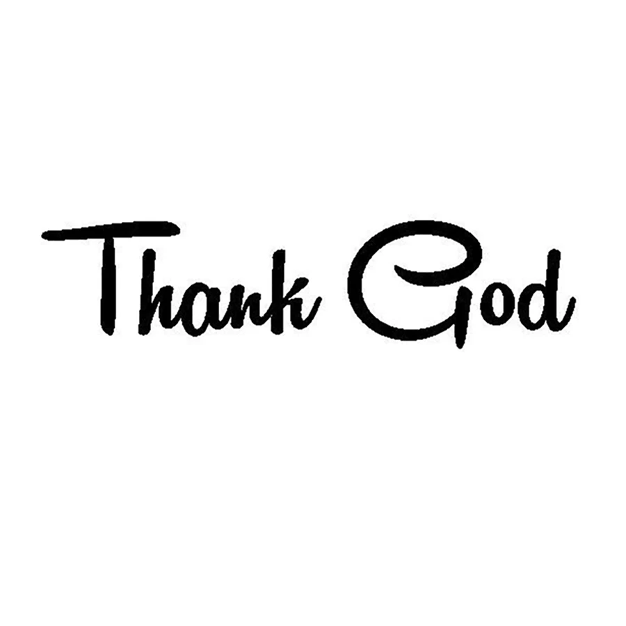 15*3.6cm Thank God Christian Religious Religion Church Jesus Car Accessories Car Window Vinyl Decal car Stickers