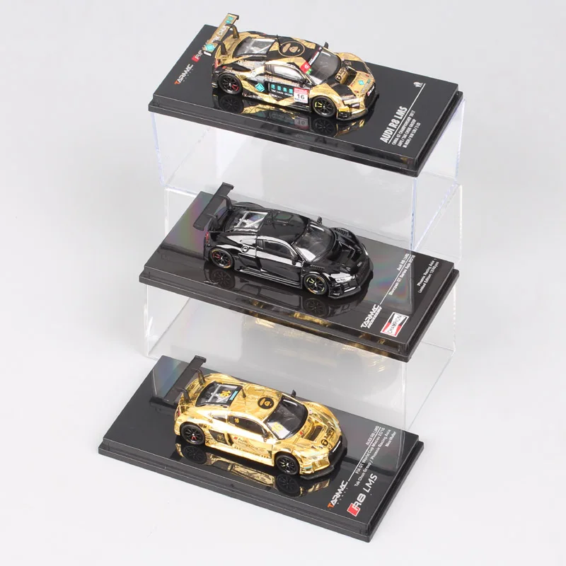 Tarmac Works TW 1/64 Scale Audi R8 LMS Car Model GT Racing Metal Diecasts Toy Vehicles Gold Acrylic Box Thumbnails Collectible