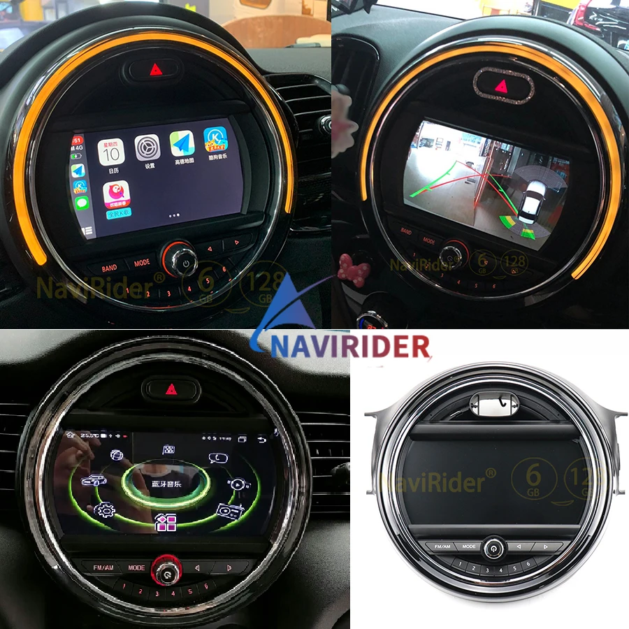 Navirider 128GB Video Player Multimedia GPS For BMW Mini One 2017 F55 COOPER F56 CLUBMAN F54 Android Stereo Carplay Touch Screen