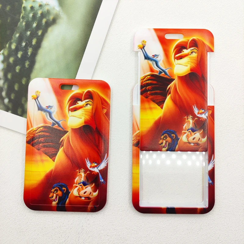 Disney Lion King Credential Kaarthouder Kawaii Cartoon Metro Badge Kaarthouders Student Campus Lanyard Kaarten Houder