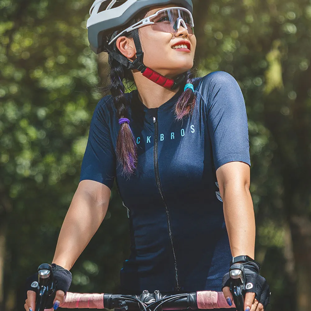 ROCKBROS Herren Damen Sommer Atmungsaktives Radtrikot, Rennrad & MTB Bike Top, Leichtes Kurzarm-Radsportoutfit – Detail 6
