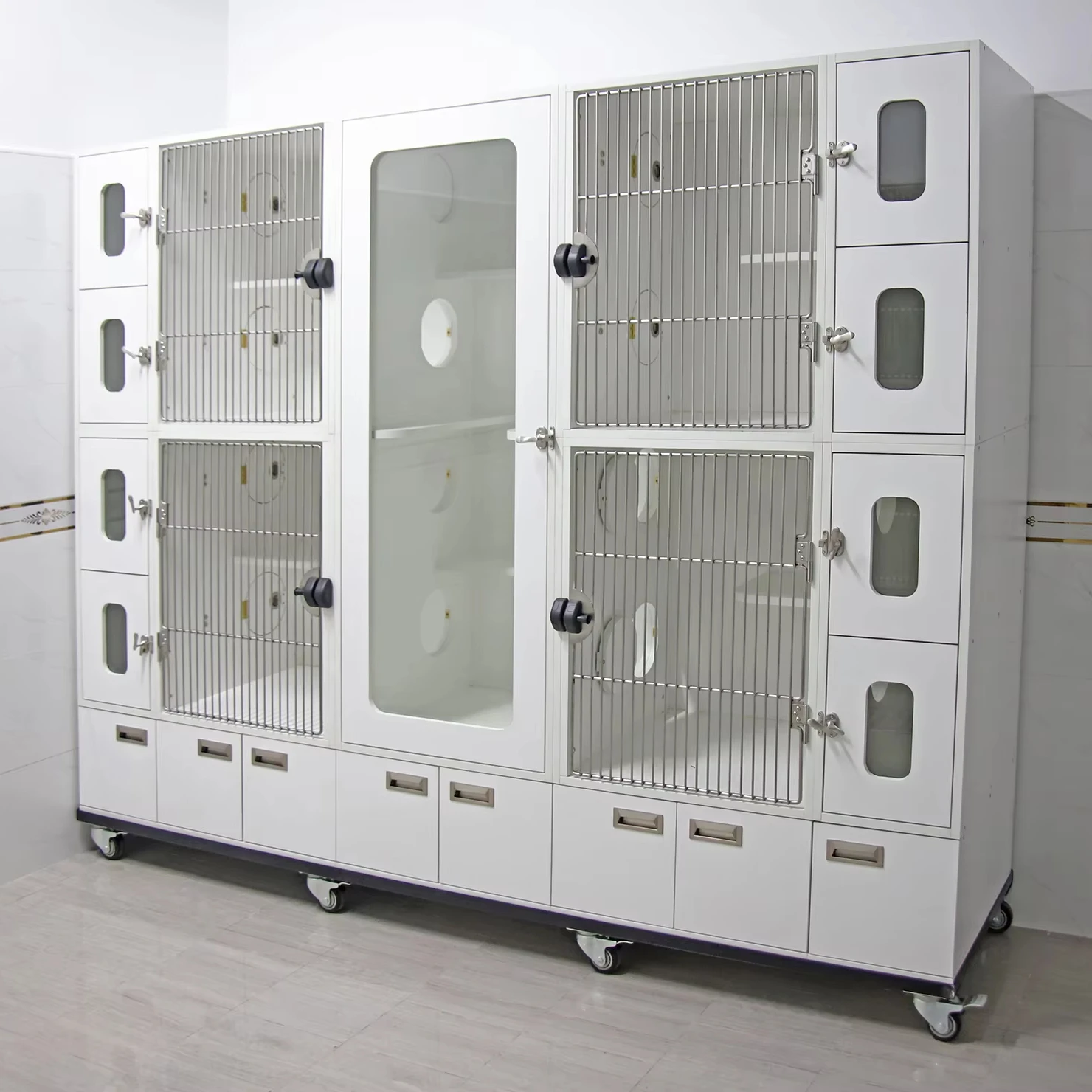 Huge Cat Villa Condo House Cat Kennel Show Cage Hot Sale Durable Pet Products Wood Large Tall Condo