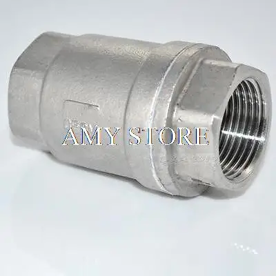 

1/2" Female BSPP 304 Stainless Steel Check Valve WOG 1000 Spring Loaded In-line SUS/SS304