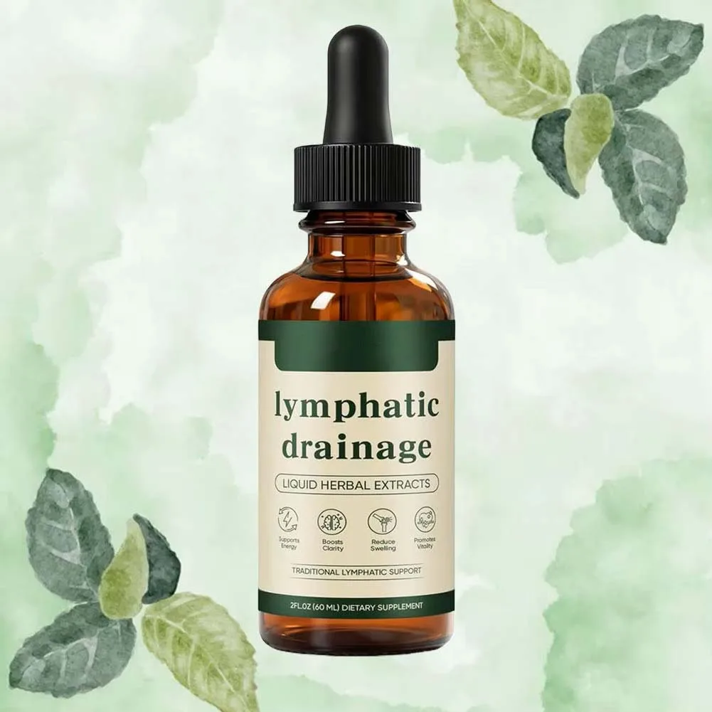 Lymphatic Drainage Drops Natural Herbal Blend Lymph Support Liquid for Body Swelling Relief and Toxin Flush 59ml 1/2/3pcs