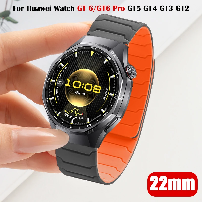 22mm Magnetisches Silikonarmband Für Huawei Uhr GT 6 Pro/GT 5 Pro GT6 GT5 GT4 GT3 GT2 Armband Für Huawei Uhr 5/4/3Pro Armband