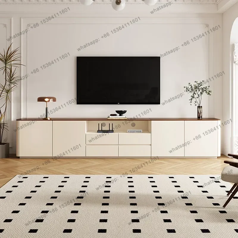 LSSmall Italian Tv Cabinet Solid Wood Designer Storage Vintage Tv Cabinet Unique Luxury White Muebles Para Hogar Furniture Home