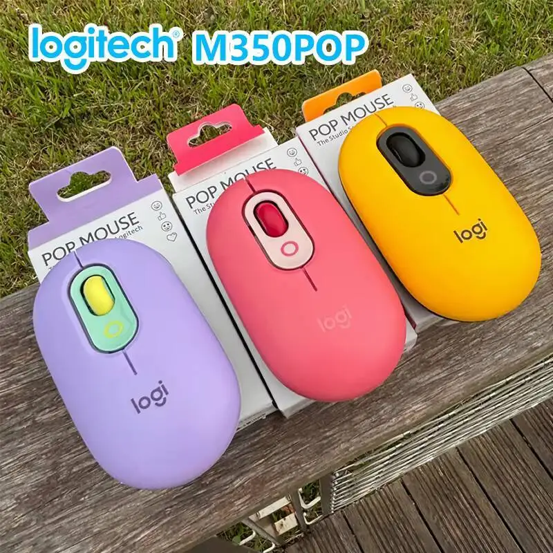 

Беспроводная мышь Logitech M350 POP с Bluetooth и бесшумным щелчком 2,4 ГГц, компактный стильный дизайн для ноутбука, офиса и дома