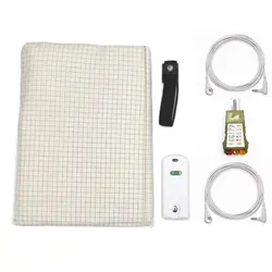 Earthing Fitted Sheet 10% conductive yard with nature cotton with grounding tester grounding cord EFM protection sheet