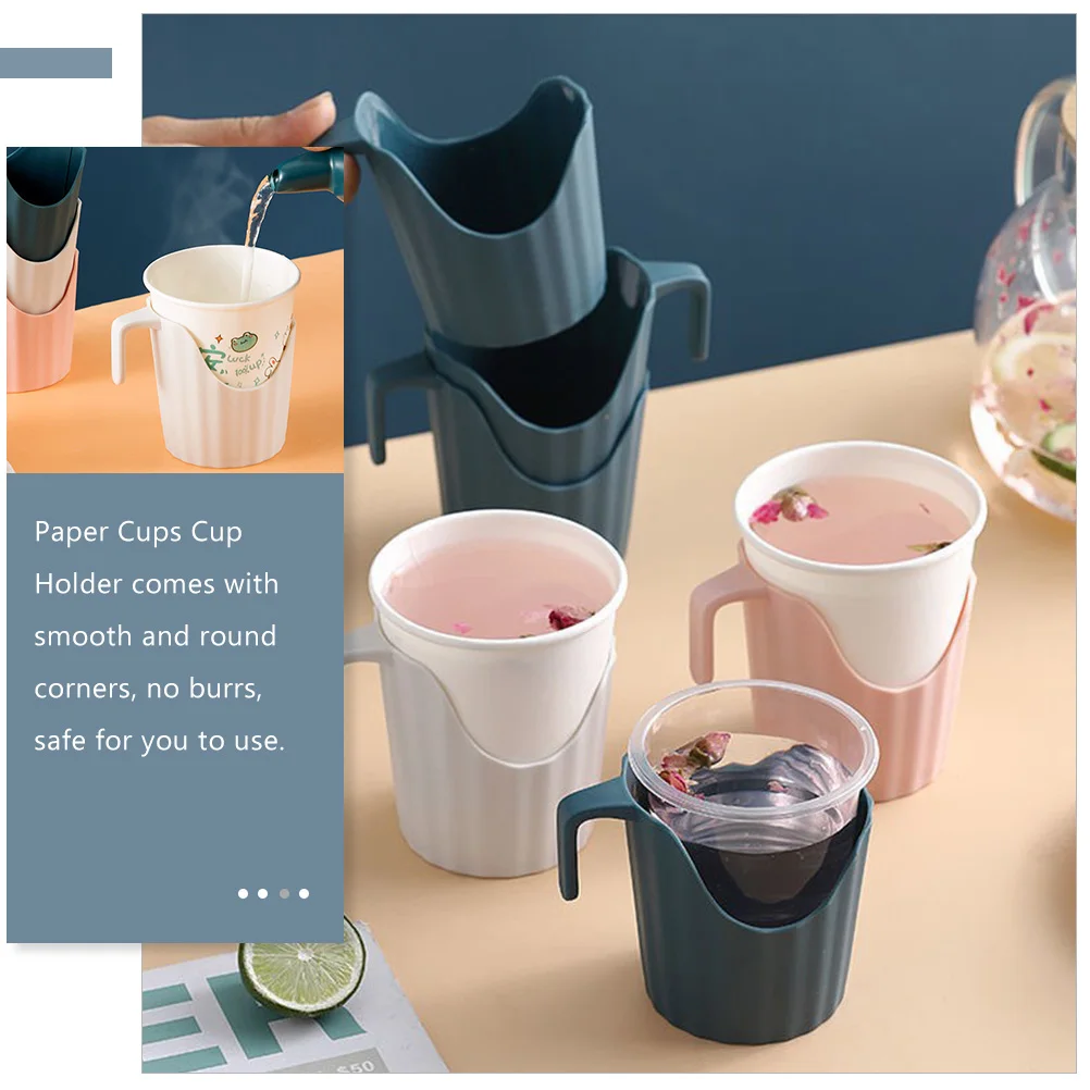 

6 Pcs Extender Anti-scalding Coaster Shopping Coffee Cups Holder Plastic for Office
