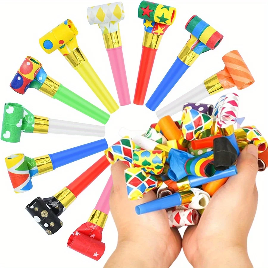 

20/40/60 шт. свисток с длинным носом, креативная вечеринка, звучащая атмосфера, реквизит, пластиковые воздуходувки для вечеринок, забавные свистки JXB