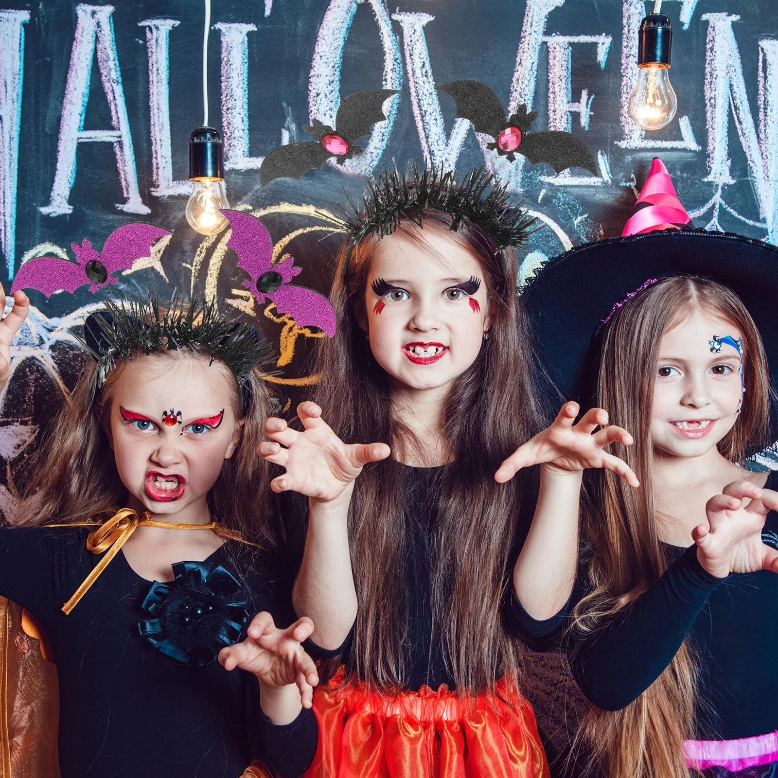 

Headband Bat Halloween Cosplay Party Headbands for Women Make up Adult Black