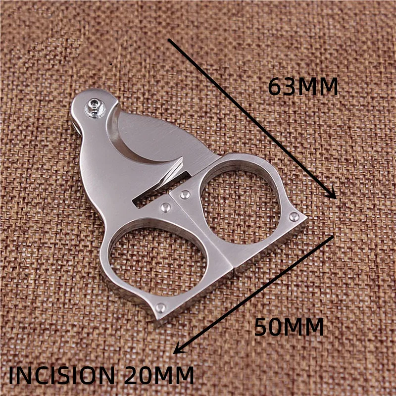 Stainless Steel Cigars Cutter Double Blades Sharp Cigarettes Scissor Multipurpose Guillotine Cigars Cutting Tools For Gifts