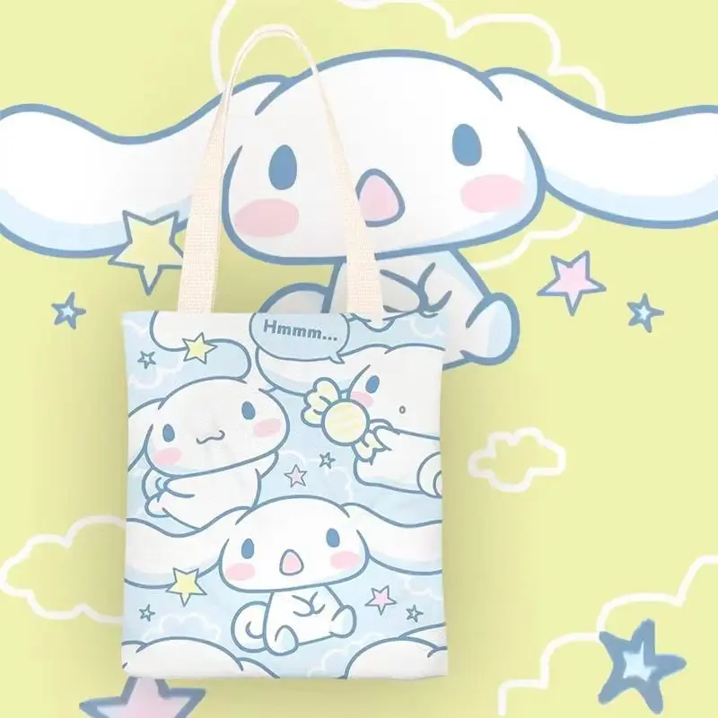 Sanrio Kuromi Kt Kat Canvas Tas Student Handtas Hoge Verschijning Boekentas Huiswerk Bestand Boodschappentas