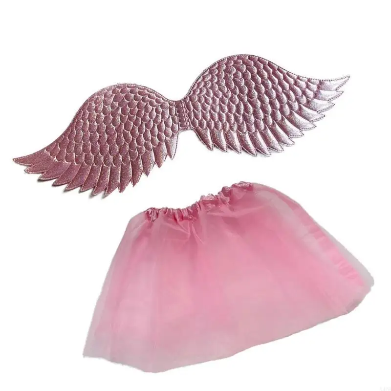 Aile jupe métalliques d'usure confortable pour les enfants filles chrismas cosplay