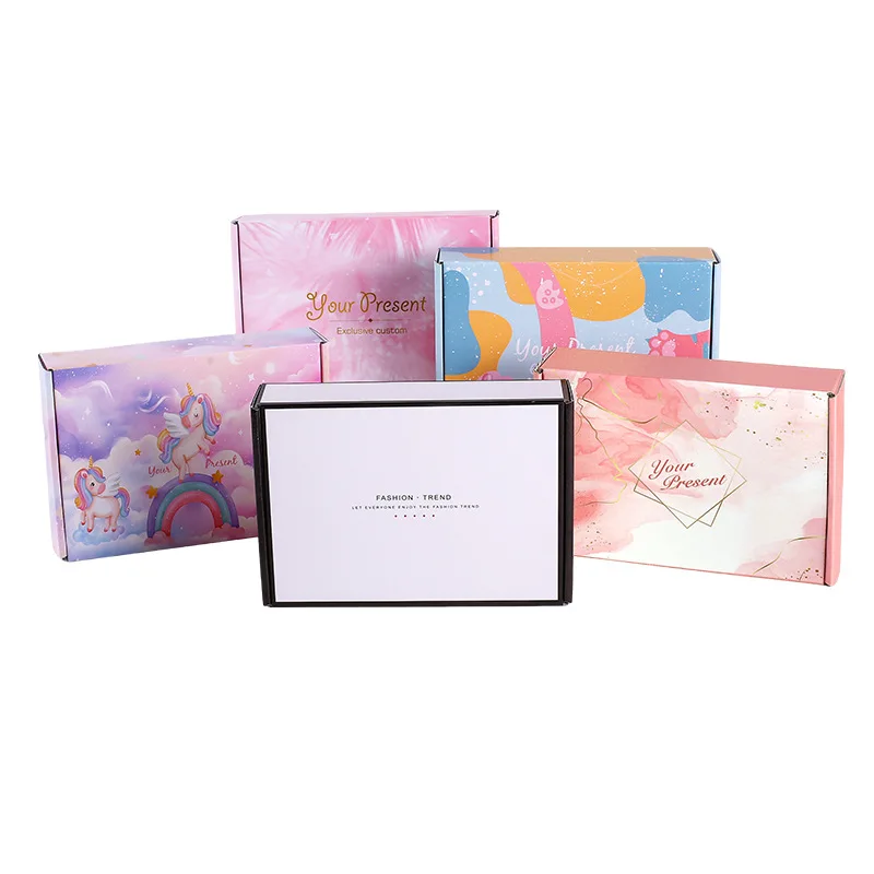 Custom Colorful Airplane Boxes Packaging, Rectangular Underwear, Costume, Nail Art Boxes Customization